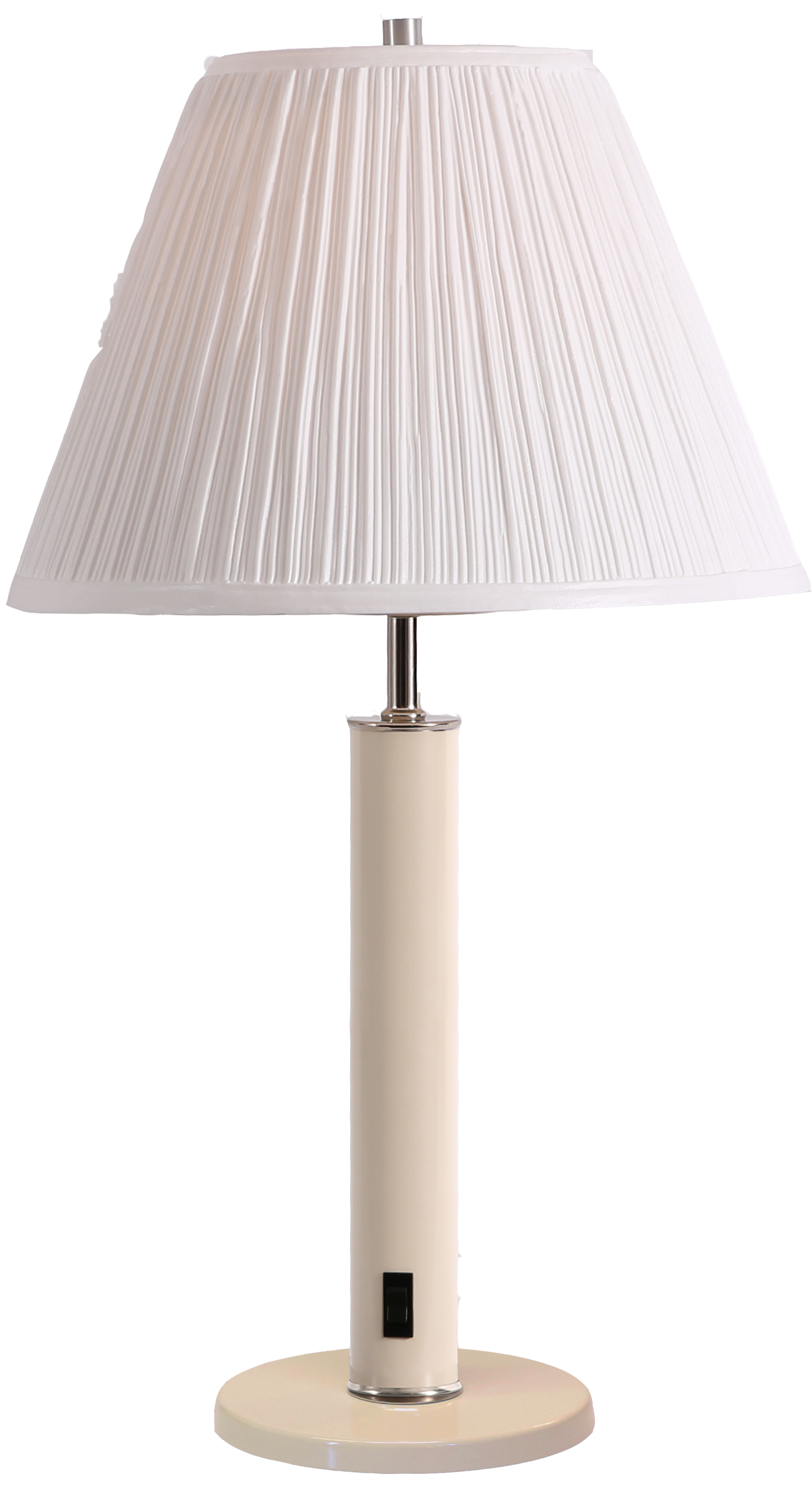 PolyMold Pleated, Cream, Nickel accents